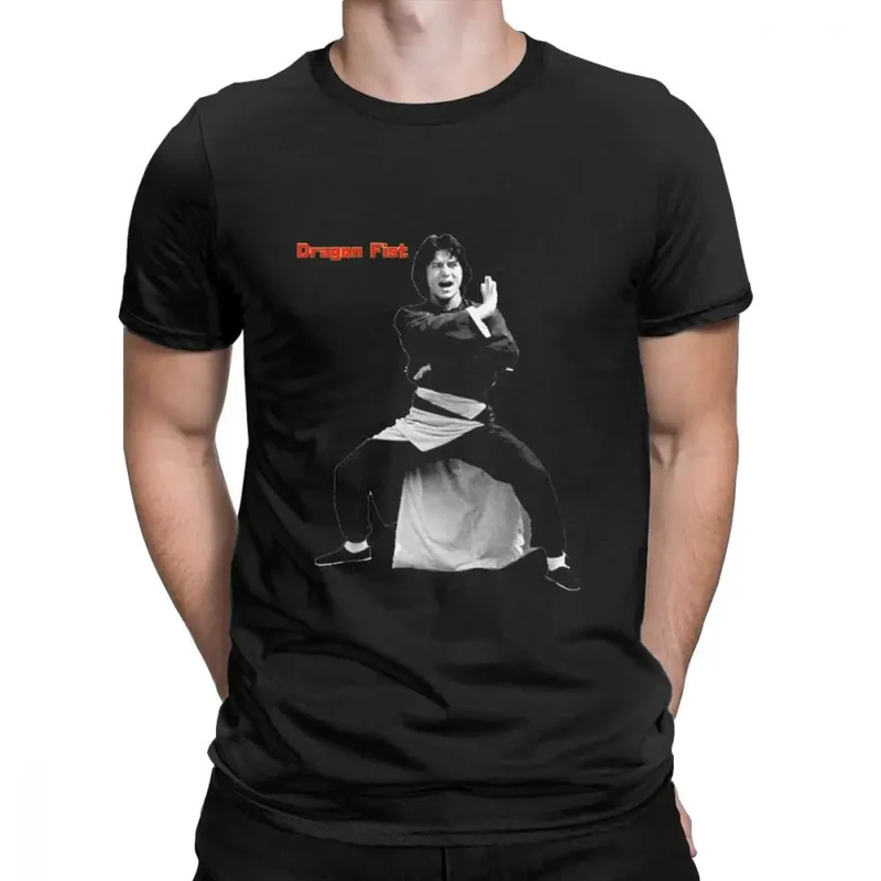 Herren Fashion Vintage Kung Fu T-Shirt Rundhals Unisex Sommer Streetwear