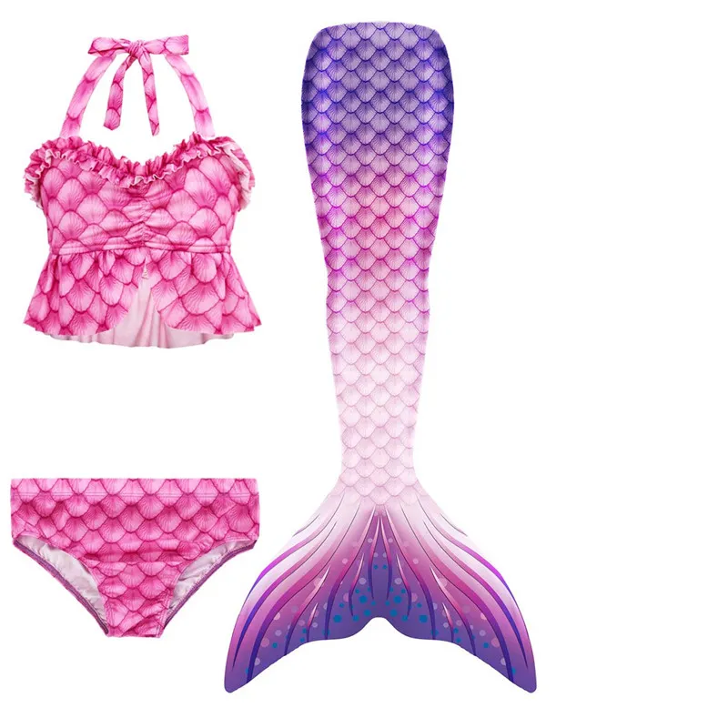 Kinder Monoflosse Kostüm Mädchen Meerjungfrau Schwanz Bademode Schwimmen Bikini