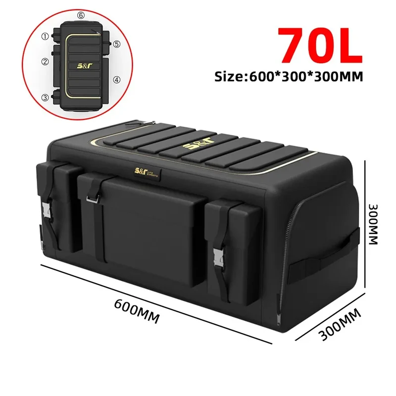 70L Aufbewahrungsbox Kofferraum Organizer Auto Tasche Kofferraumtasche Klappbar