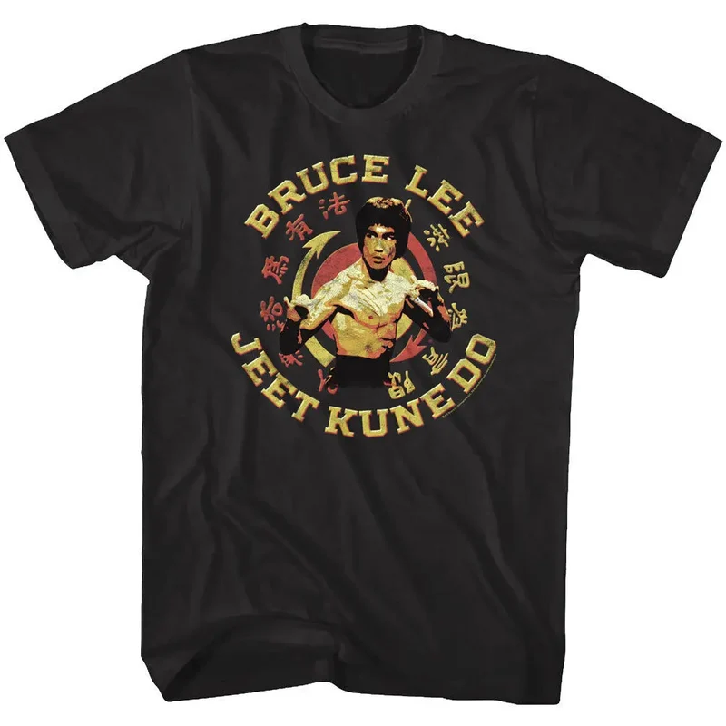 Herren Fashion Vintage Jeet Kune Do Kung Fu T-Shirt Rundhals Unisex Streetwear