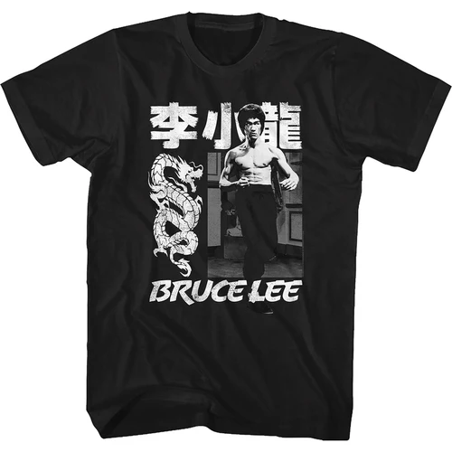 Herren Fashion Vintage Jeet Kune Do Kung Fu T-Shirt Rundhals Unisex Streetwear