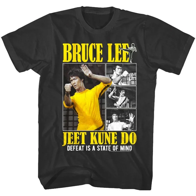 Herren Fashion Vintage Jeet Kune Do Kung Fu T-Shirt Rundhals Unisex Streetwear