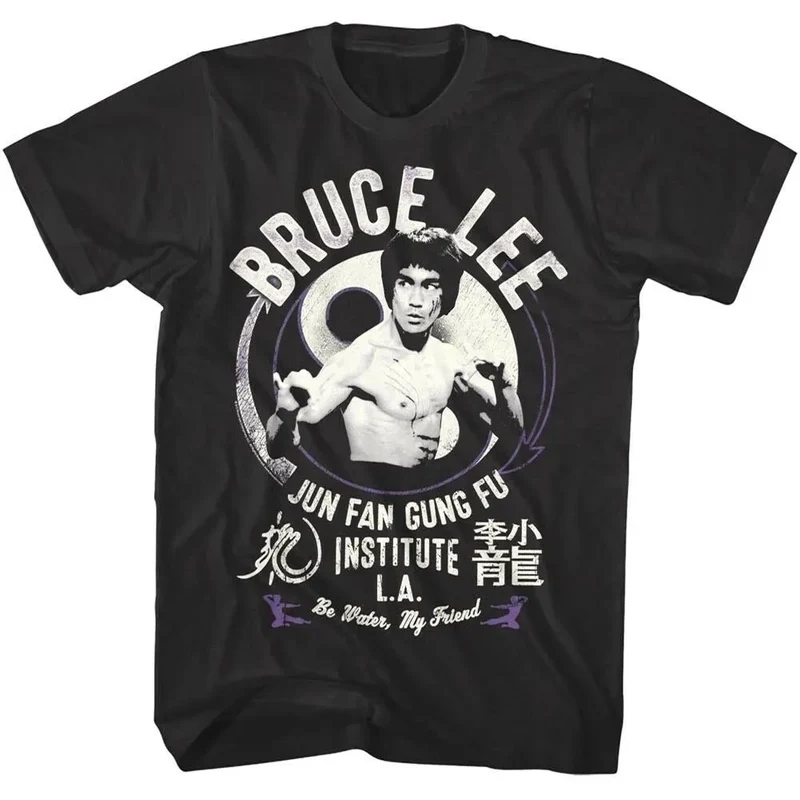 Herren Fashion Vintage Jeet Kune Do Kung Fu T-Shirt Rundhals Unisex Streetwear