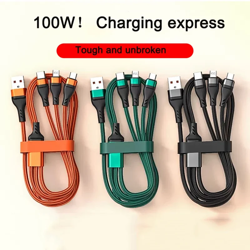 3 in 1 Ladekabel USB Typ C Schnell Datenkabel für Samsung Huawei Handy Schnellladekabel