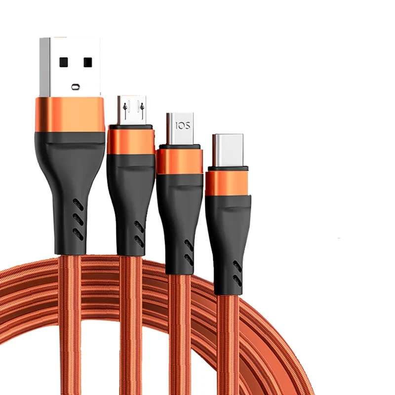 3 in 1 Ladekabel USB Typ C Schnell Datenkabel für Samsung Huawei Handy Schnellladekabel