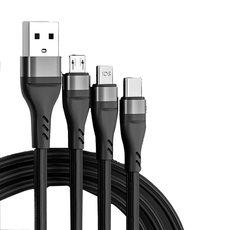 3 in 1 Ladekabel USB Typ C Schnell Datenkabel für Samsung Huawei Handy Schnellladekabel