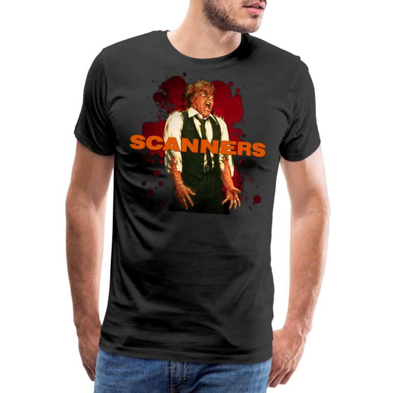 Herren nerdiges SCANNERS T-Shirt Unisex 100% Baumwolle Nerd Streetwear