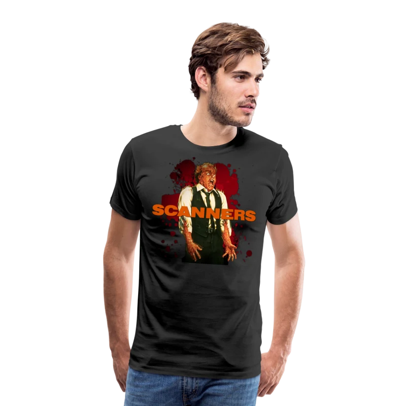 Herren nerdiges SCANNERS T-Shirt Unisex 100% Baumwolle Nerd Streetwear