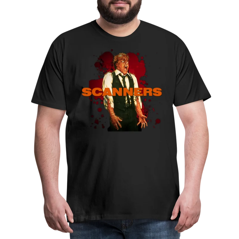 Herren nerdiges SCANNERS T-Shirt Unisex 100% Baumwolle Nerd Streetwear