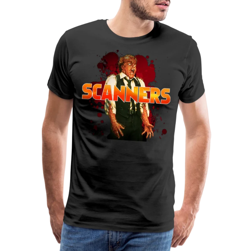 Herren nerdiges SCANNERS T-Shirt Unisex 100% Baumwolle Nerd Streetwear