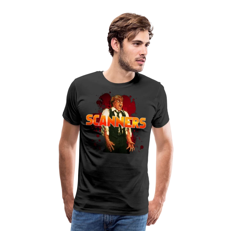 Herren nerdiges SCANNERS T-Shirt Unisex 100% Baumwolle Nerd Streetwear