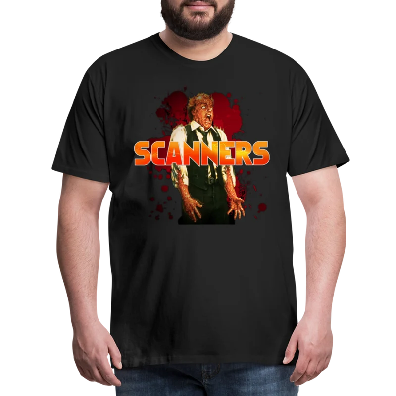 Herren nerdiges SCANNERS T-Shirt Unisex 100% Baumwolle Nerd Streetwear