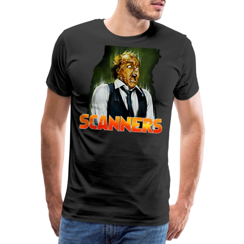 Herren nerdiges SCANNERS T-Shirt Unisex 100% Baumwolle Nerd Streetwear