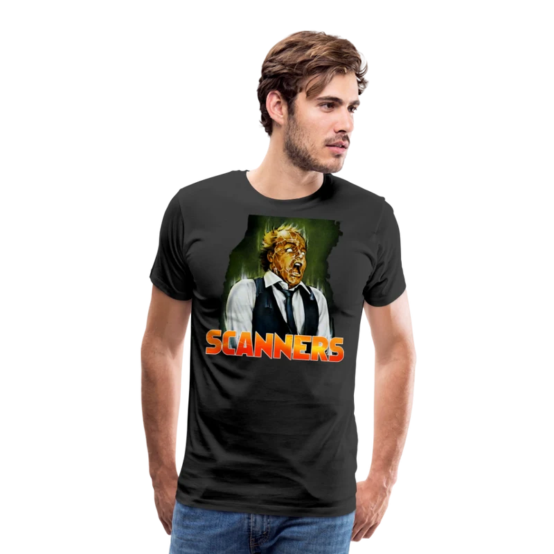 Herren nerdiges SCANNERS T-Shirt Unisex 100% Baumwolle Nerd Streetwear
