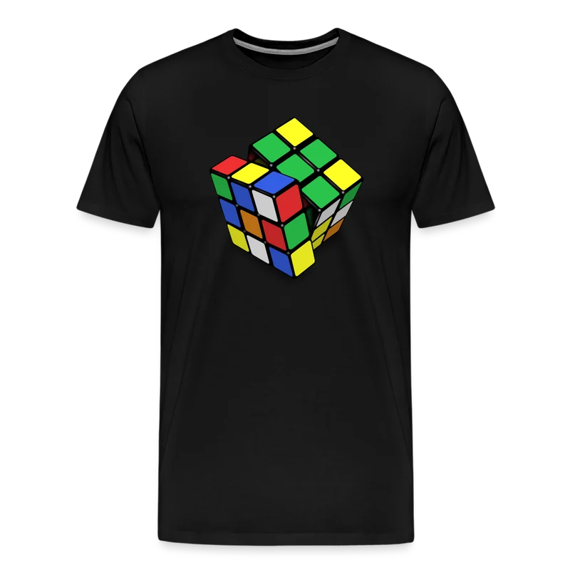 Herren nerdiges Cube T-Shirt Rundhals Unisex 100% Baumwolle Nerd Streetwear