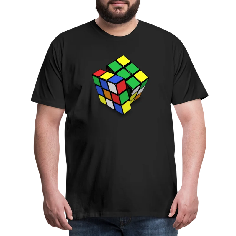 Herren nerdiges Cube T-Shirt Rundhals Unisex 100% Baumwolle Nerd Streetwear