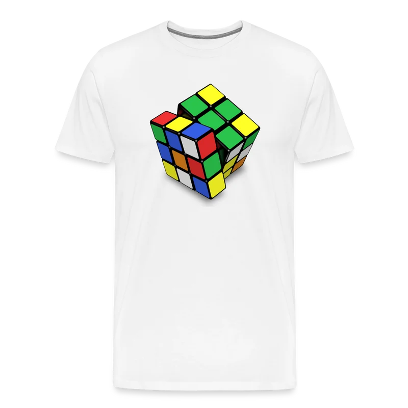 Herren nerdiges Cube T-Shirt Rundhals Unisex 100% Baumwolle Nerd Streetwear