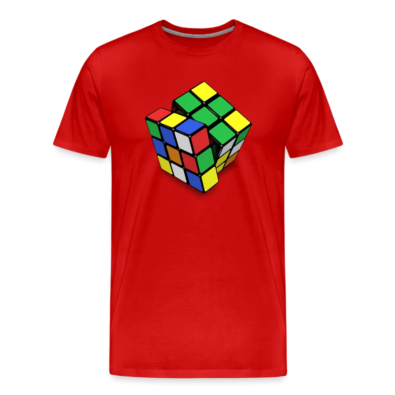 Herren nerdiges Cube T-Shirt Rundhals Unisex 100% Baumwolle Nerd Streetwear