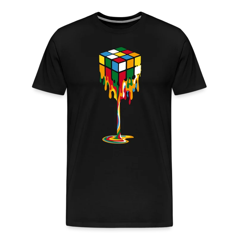 Herren nerdiges Cube T-Shirt Rundhals Unisex 100% Baumwolle Streetwear Nerd