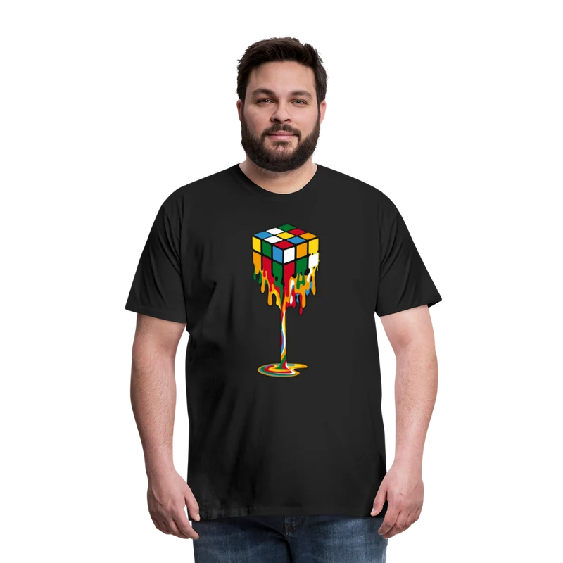 Herren nerdiges Cube T-Shirt Rundhals Unisex 100% Baumwolle Streetwear Nerd