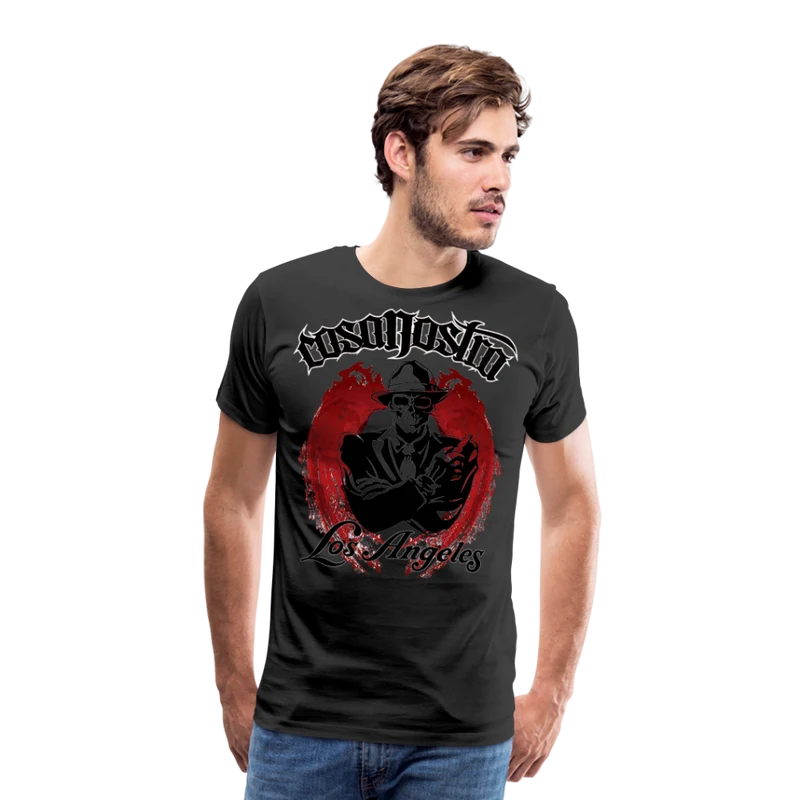 Herren COSA NOSTRA T-Shirt Rundhals Unisex Streetwear 100% Baumwolle