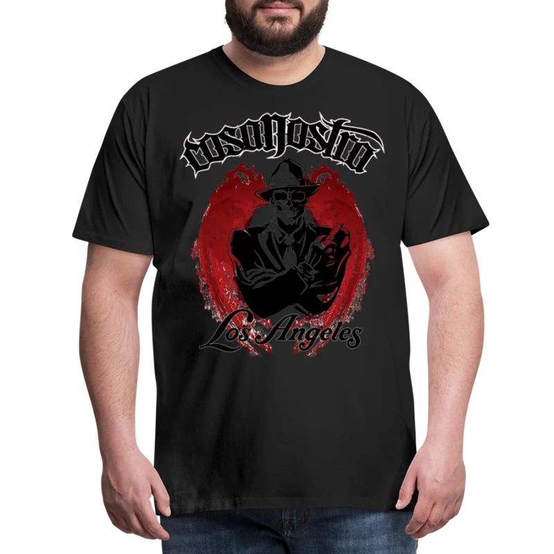 Herren COSA NOSTRA T-Shirt Rundhals Unisex Streetwear 100% Baumwolle