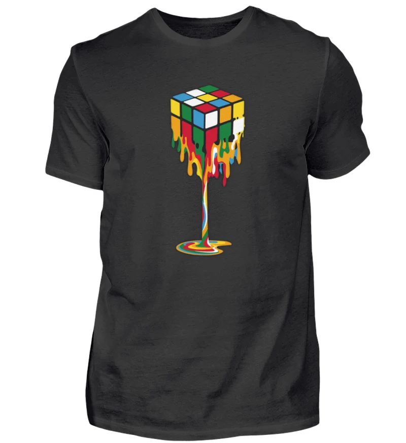 Herren nerdiges Cube T-Shirt Rundhals Unisex 100% Baumwolle Streetwear Nerd - Herren Shirt