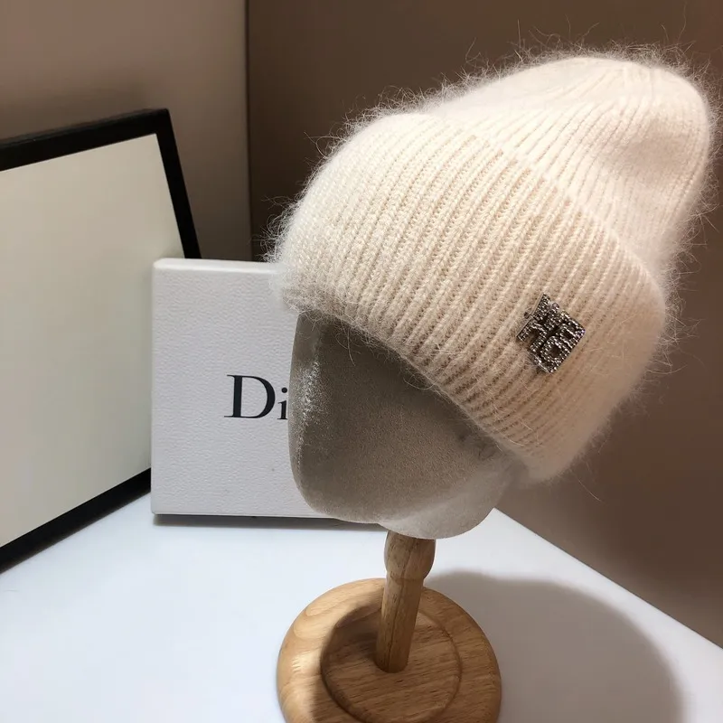 Damen Wolle Mütze Wintermütze Strickmütze Gefüttert Pudel Bommelmütze Pudelmütze