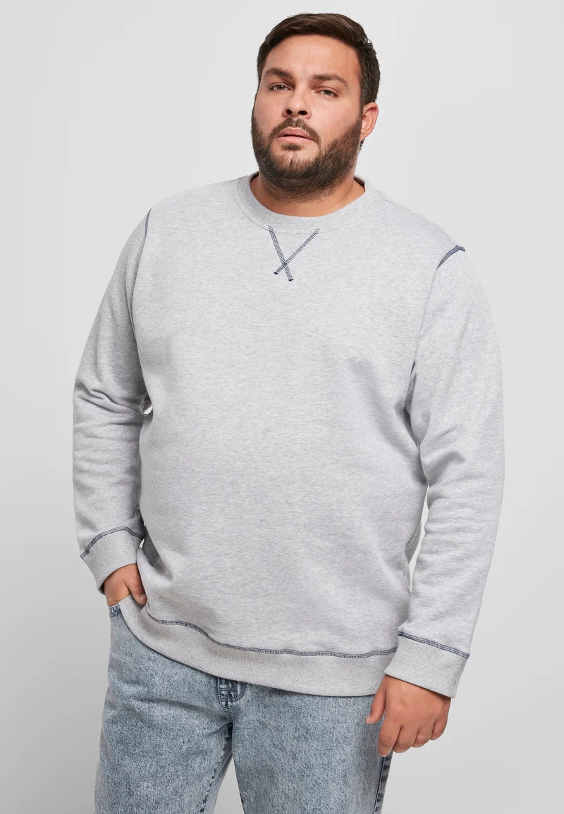 UC Organic Contrast Flatlock Stitched Crew