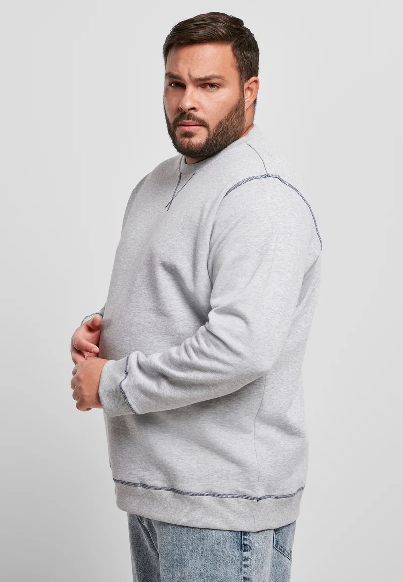 UC Organic Contrast Flatlock Stitched Crew