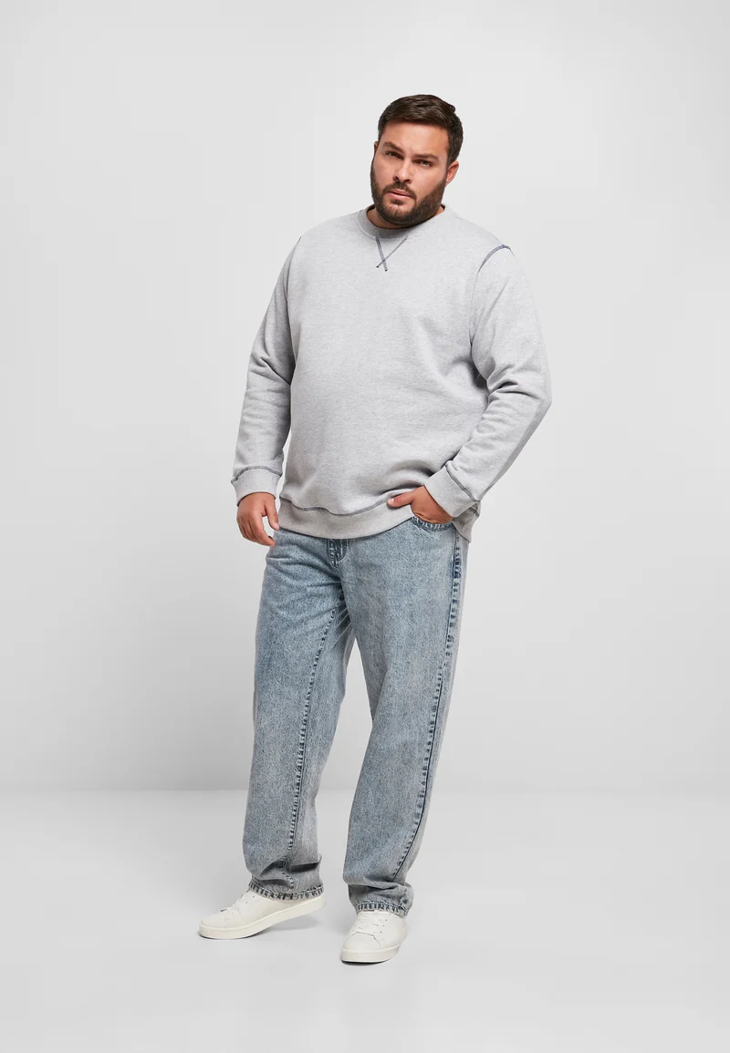 UC Organic Contrast Flatlock Stitched Crew