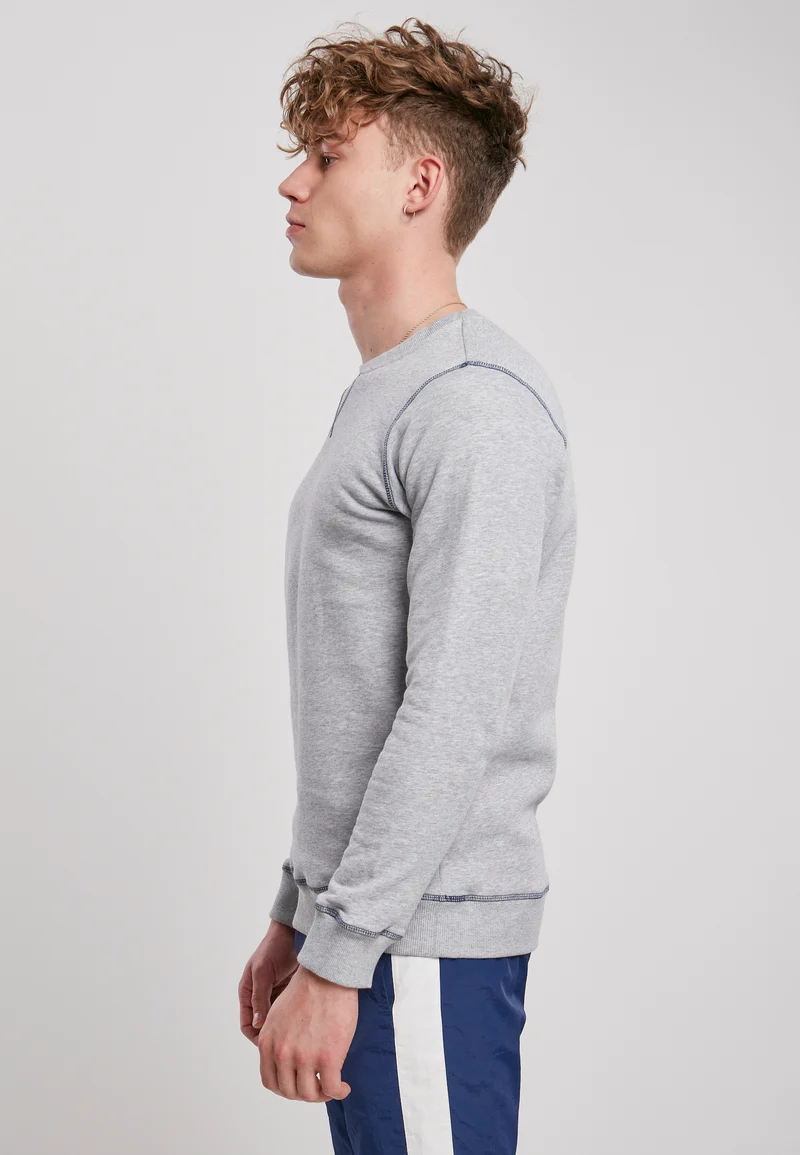 UC Organic Contrast Flatlock Stitched Crew