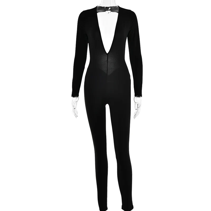 Damen Bodycon Overall Jumpsuit Party Streetwear Fitness-Strampler Playsuitn