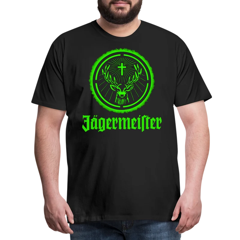 Fashion Herren Jägermeister T-Shirt Rundhals Unisex 100% Baumwolle Streetwear