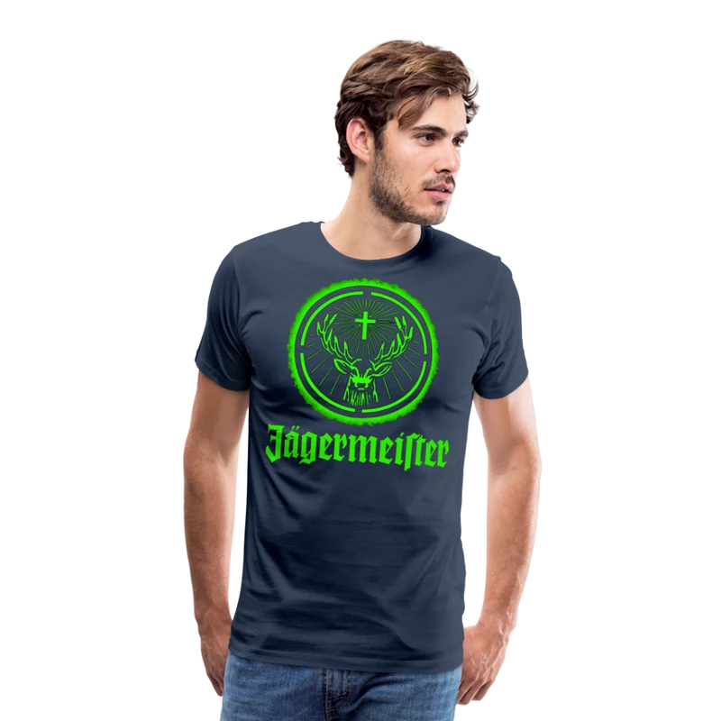 Fashion Herren Jägermeister T-Shirt Rundhals Unisex 100% Baumwolle Streetwear