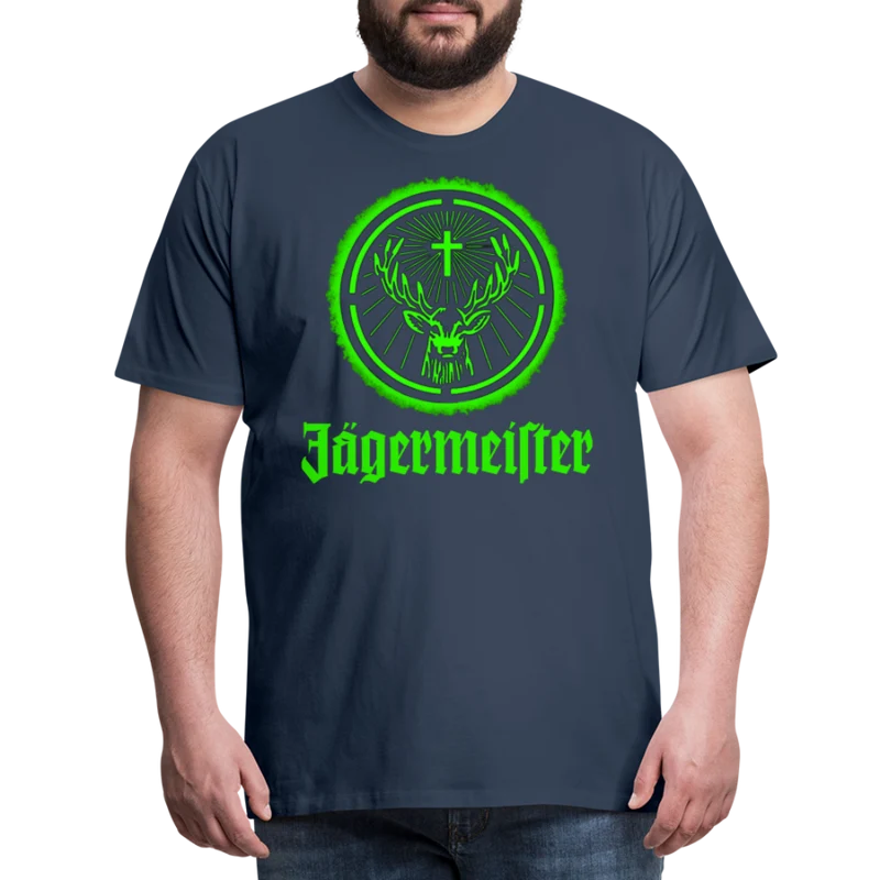 Fashion Herren Jägermeister T-Shirt Rundhals Unisex 100% Baumwolle Streetwear