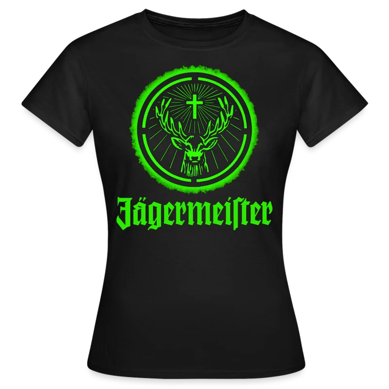 Frauen Sommer Top Jägermeister T-Shirt Rundhals Streetwear lockeres Damentop