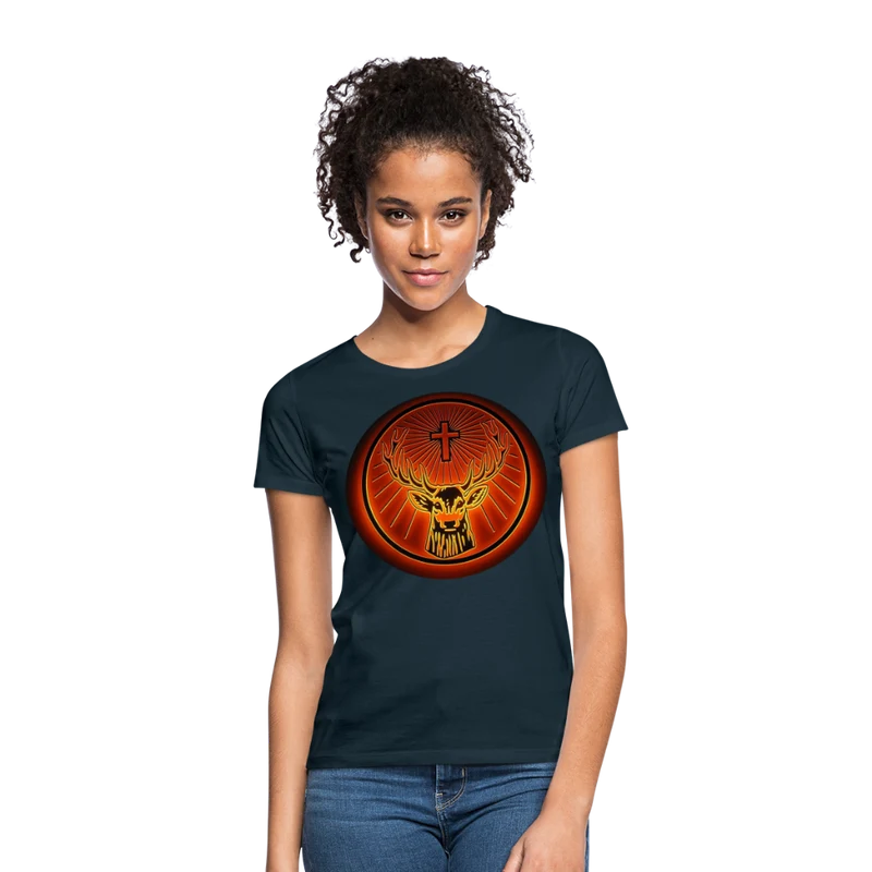Damen Sommer Top Jägermeister T-Shirt Rundhals Streetwear lockeres Damentop
