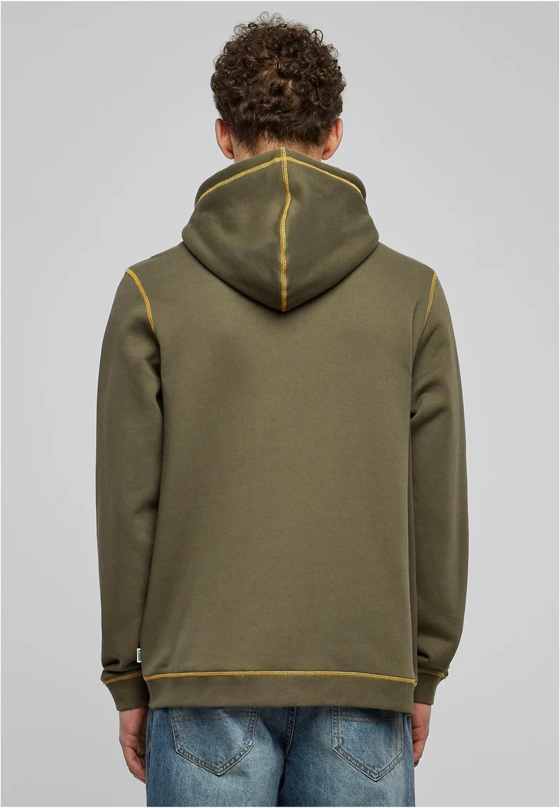 UC Organic Contrast Flatlock Stitched Zip Hoody