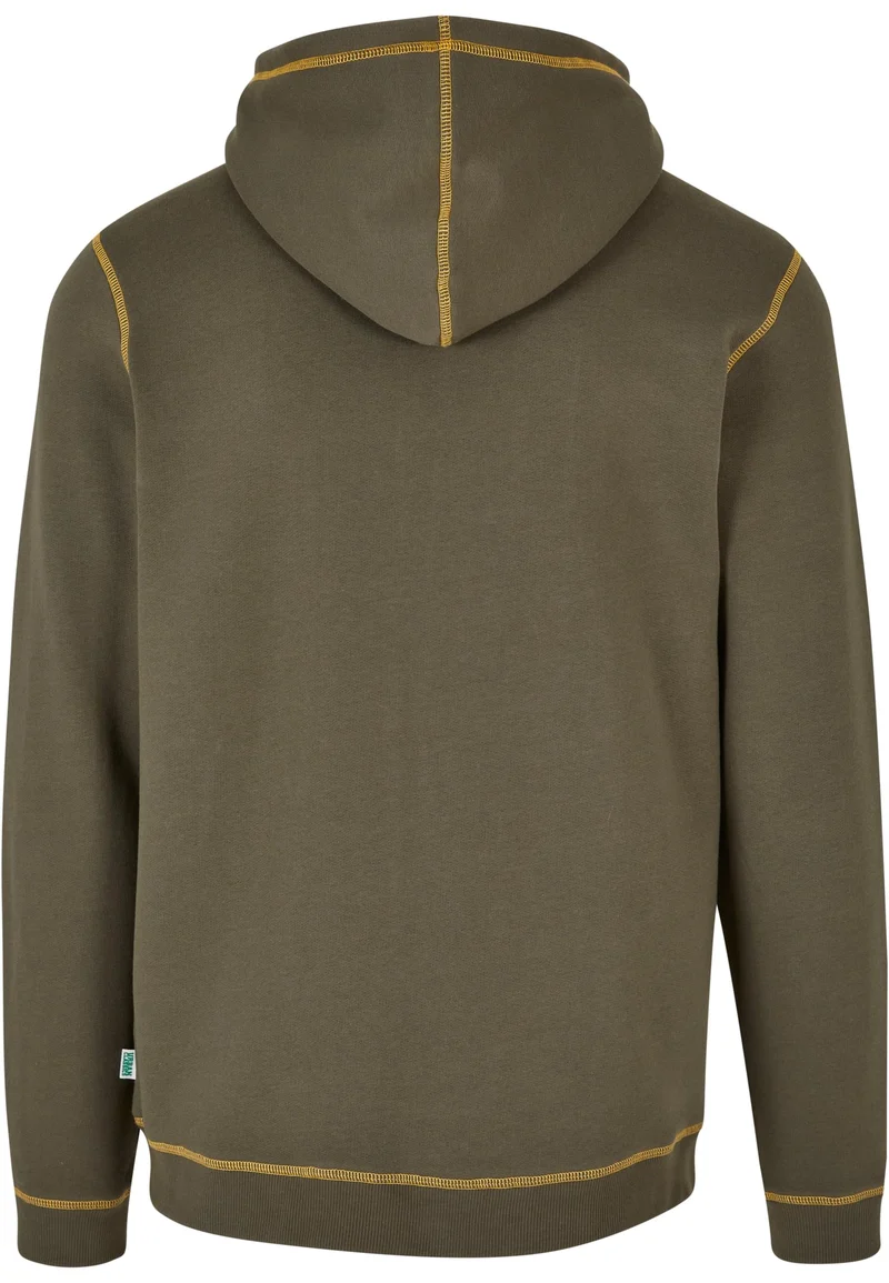 UC Organic Contrast Flatlock Stitched Zip Hoody