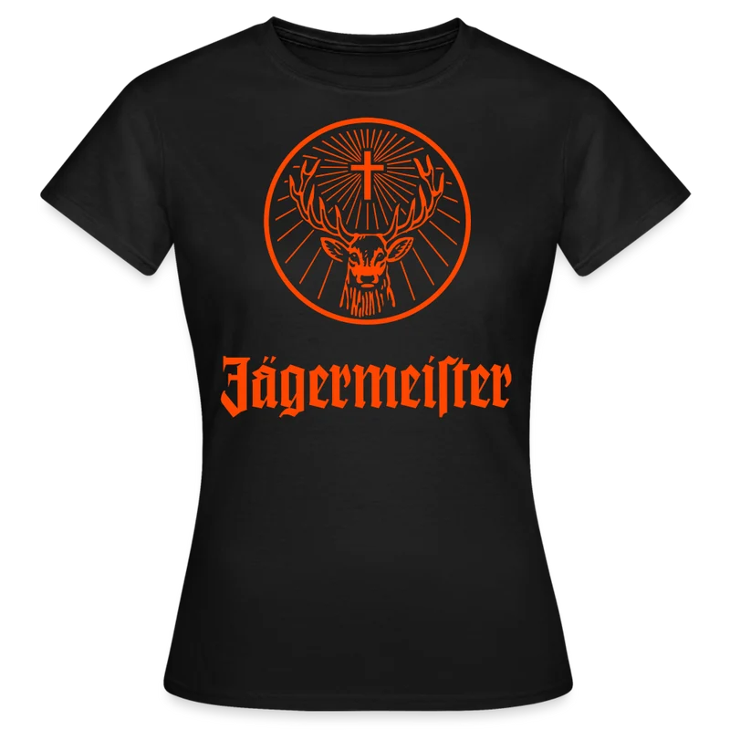 Damen Sommer Top Jägermeister T-Shirt Rundhals Streetwear lockeres Damentop