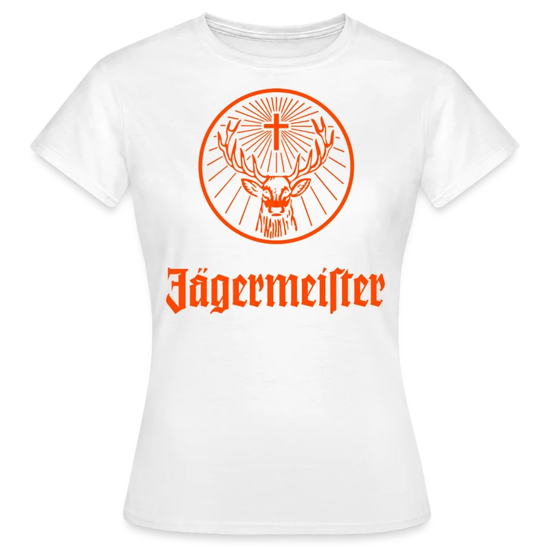 Damen Sommer Top Jägermeister T-Shirt Rundhals Streetwear lockeres Damentop