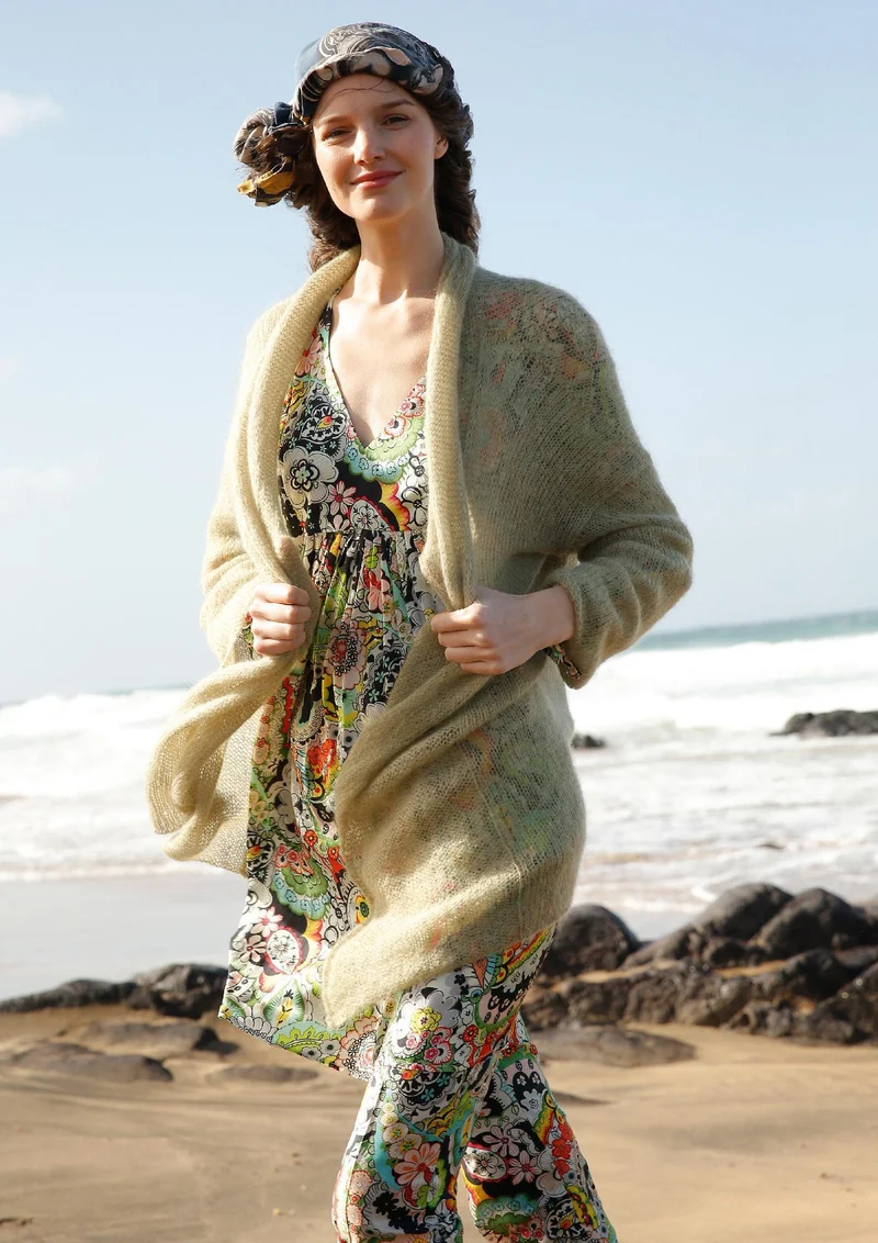 Strickanleitung - Weite Mohair-Jacke