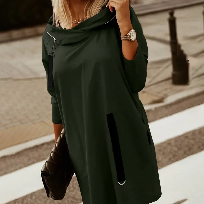 Damen Kapuzenkleid Pullikleid Party Kleid Minikleid Hoodie Kapuzenpullover