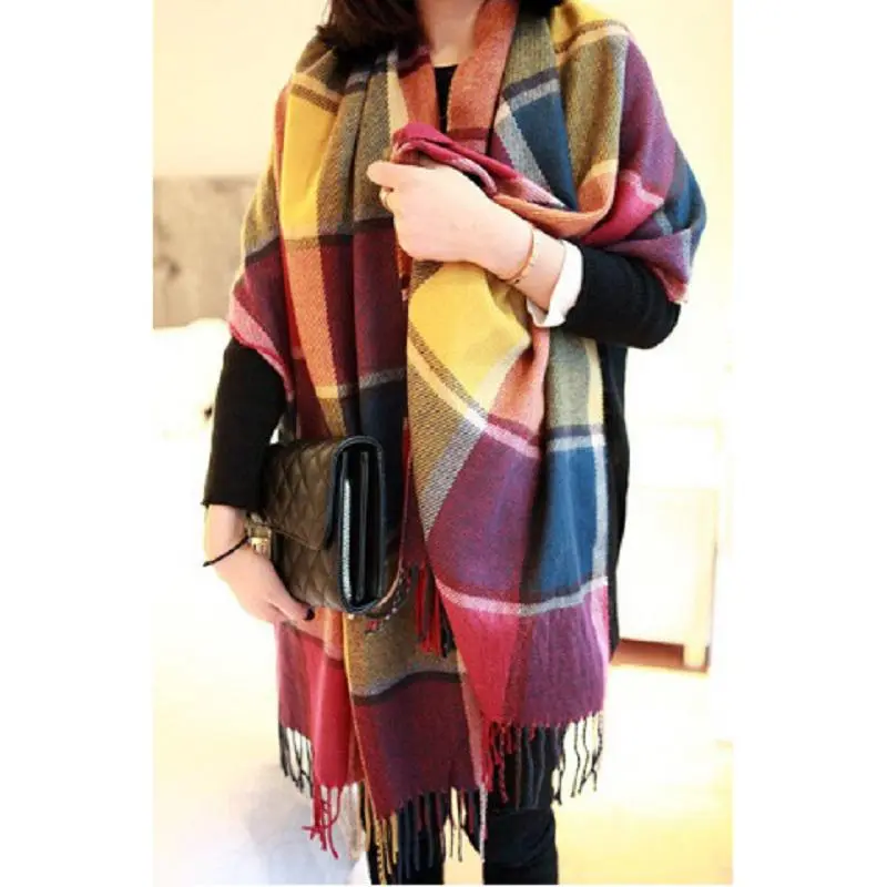 Damen Winterschal Viskose Stola Schlauchschal Halstuch Strickschal Loop NEU