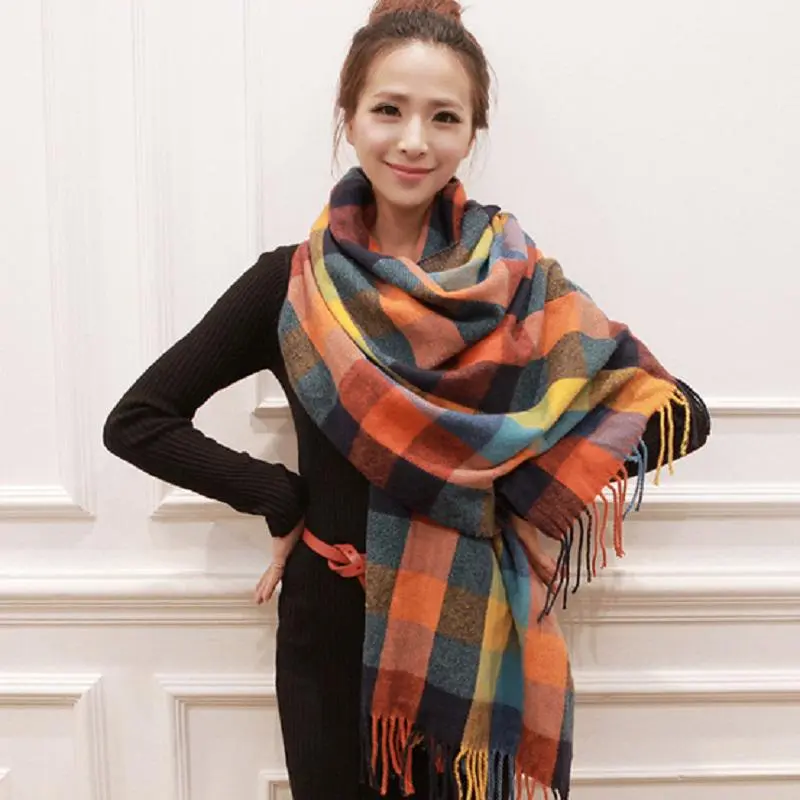 Damen Winterschal Viskose Stola Schlauchschal Halstuch Strickschal Loop NEU