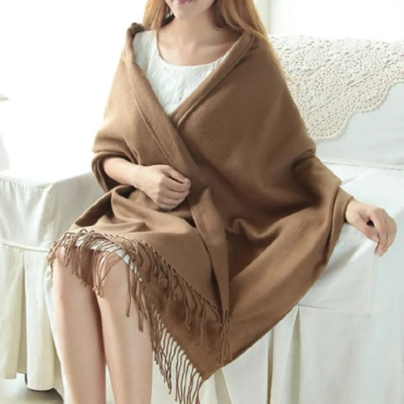 Damen Winterschal Viskose Stola Schlauchschal Halstuch Strickschal Loop NEU
