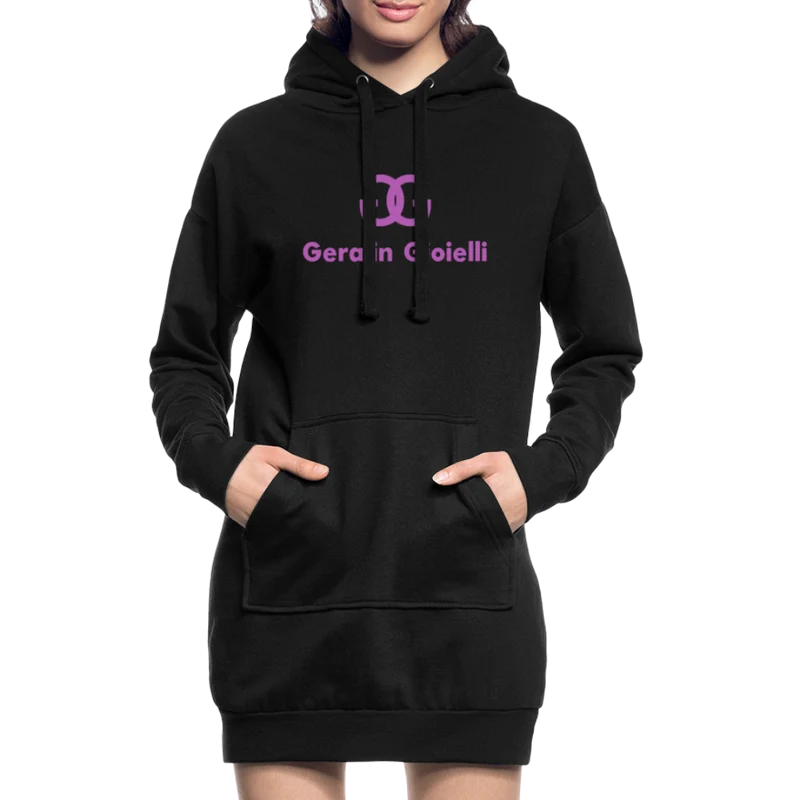 Geralin Gioielli Hoodie-Kleid Damen Kapuzenkleid Minikleid Hoodie Sweatshirt Longtop