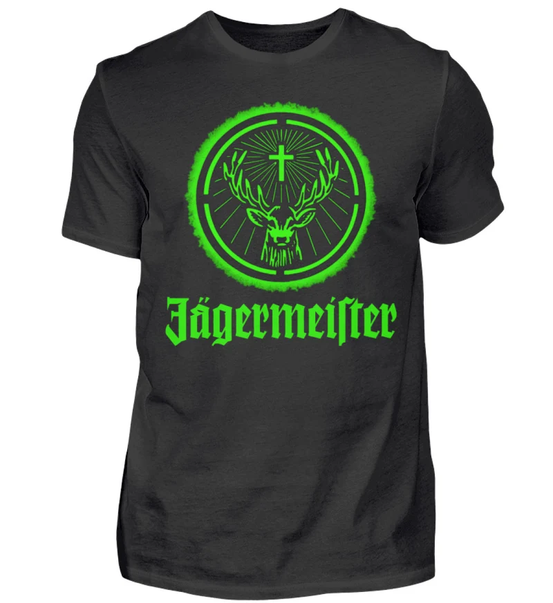 Fashion Herren Jägermeister T-Shirt Rundhals Unisex 100% Baumwolle Streetwear - Herren Shirt