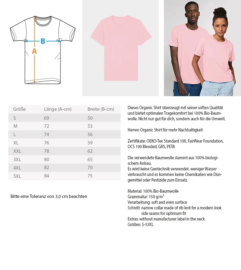 Fashion Herren Jägermeister T-Shirt Rundhals Unisex 100% Baumwolle Streetwear - Herren Organic Shirt